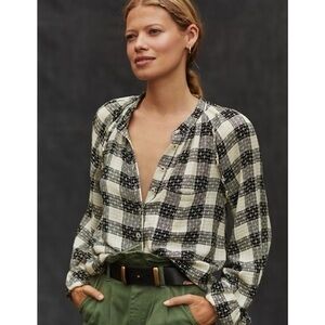 Anthropologie Pilcro Breezy Button Down Blouse Size M